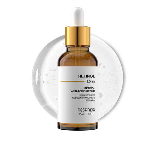 0.3% Retinol Facial Serum with Peptides & Hyaluronic Acid – Smoothing & Hydrating Skin Care