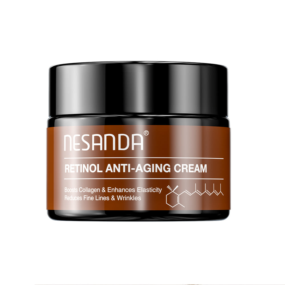 Retinol Facial Cream 0.3% – Hydrating Smoothing Moisturizer with Hyaluronic Acid & Vitamin C, 50g