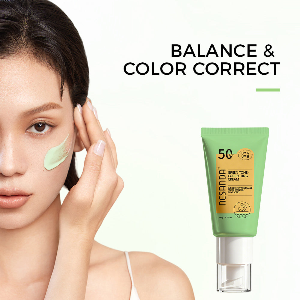 Green Tone-Correcting Moisturizer – Daily Face Cream for a More Even & Balanced-Looking Complexion