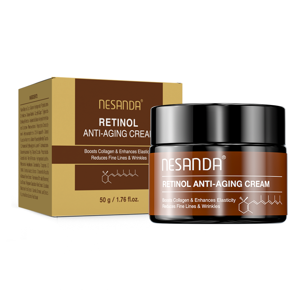 Retinol Facial Cream 0.3% – Hydrating Smoothing Moisturizer with Hyaluronic Acid & Vitamin C, 50g