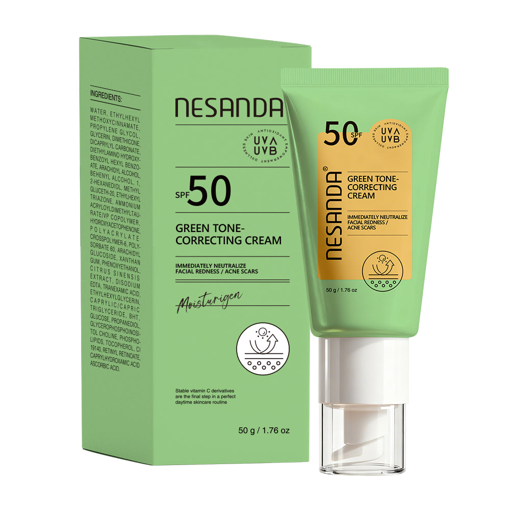 Green Tone-Correcting Moisturizer – Daily Face Cream for a More Even & Balanced-Looking Complexion