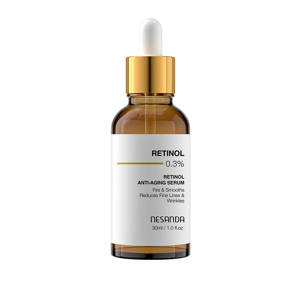 0.3% Retinol Facial Serum with Peptides & Hyaluronic Acid – Smoothing & Hydrating Skin Care