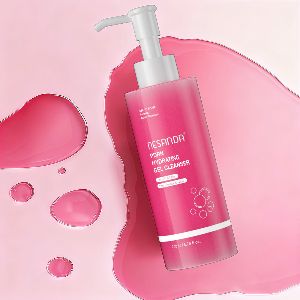 PDRN Hydrating Gel Cleanser – Gentle Foaming Face Wash with Ceramides, Hyaluronic Acid & LHA