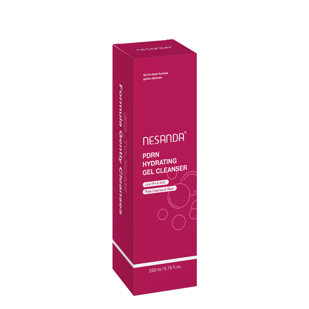 PDRN Hydrating Gel Cleanser – Gentle Foaming Face Wash with Ceramides, Hyaluronic Acid & LHA
