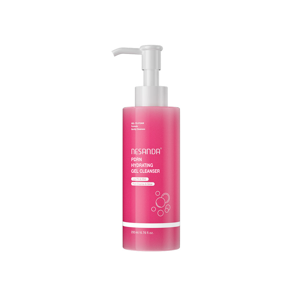 PDRN Hydrating Gel Cleanser – Gentle Foaming Face Wash with Ceramides, Hyaluronic Acid & LHA