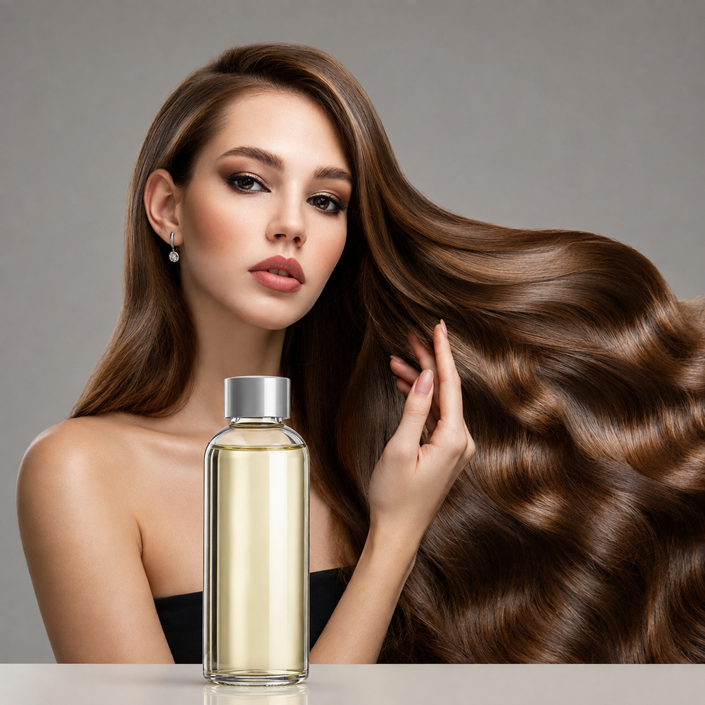 Natural Herbal Hair Oil – Nourishing Hair & Scalp Care with Rosemary, Ginger & Coconut Oil