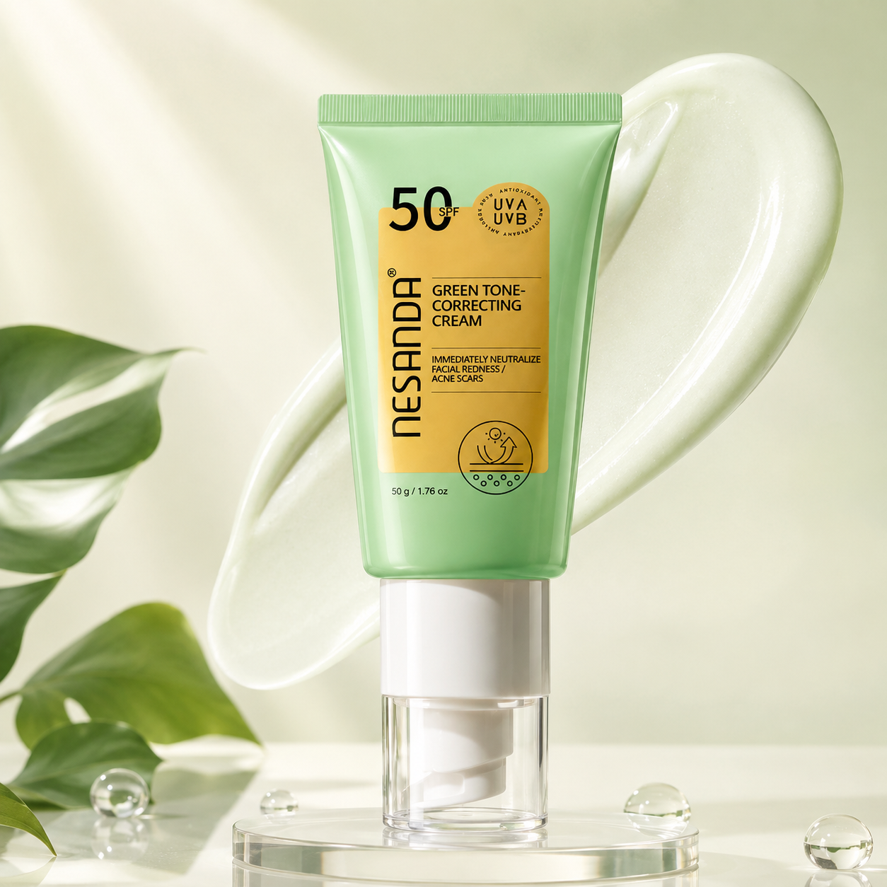 Green Tone-Correcting Moisturizer – Daily Face Cream for a More Even & Balanced-Looking Complexion