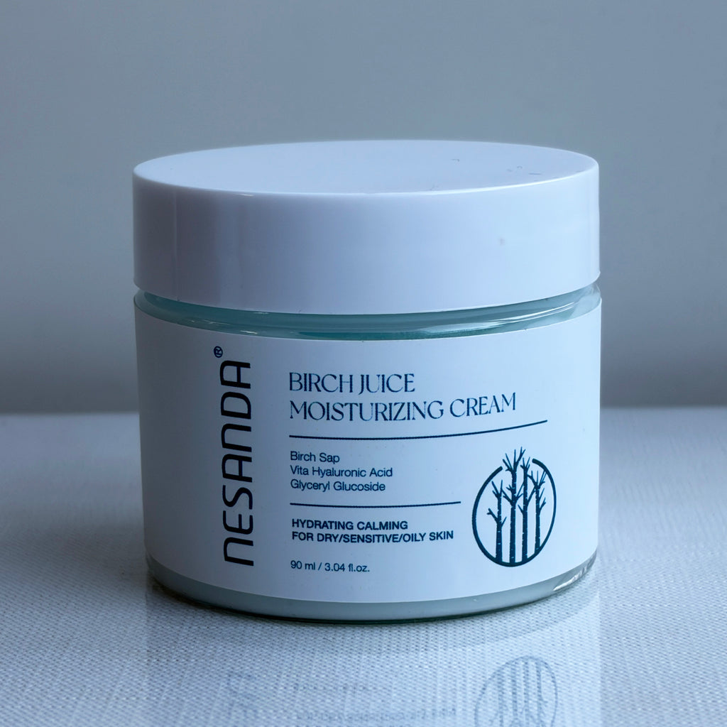 Birch Sap Hydrating Face Cream with Hyaluronic Acid – Daily Moisturizer for Dry & Sensitive Skin