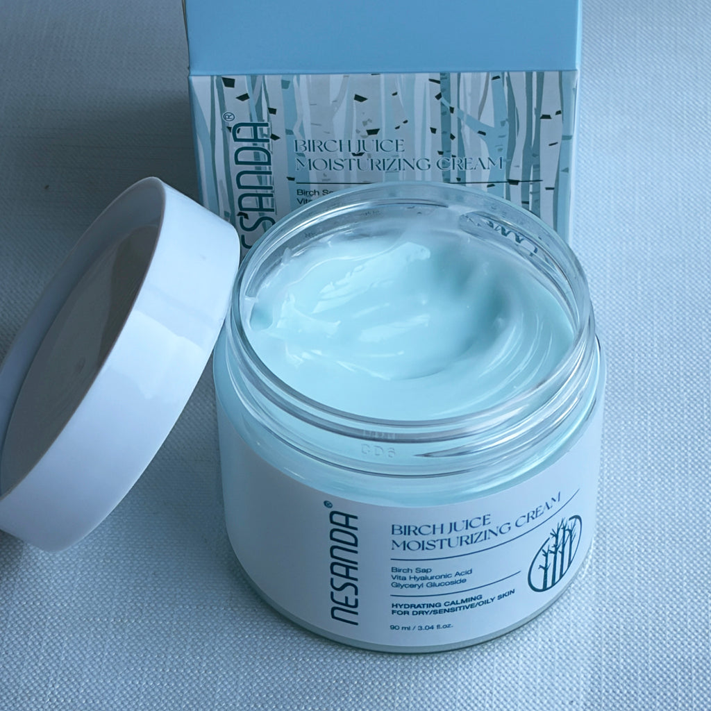 Birch Sap Hydrating Face Cream with Hyaluronic Acid – Daily Moisturizer for Dry & Sensitive Skin