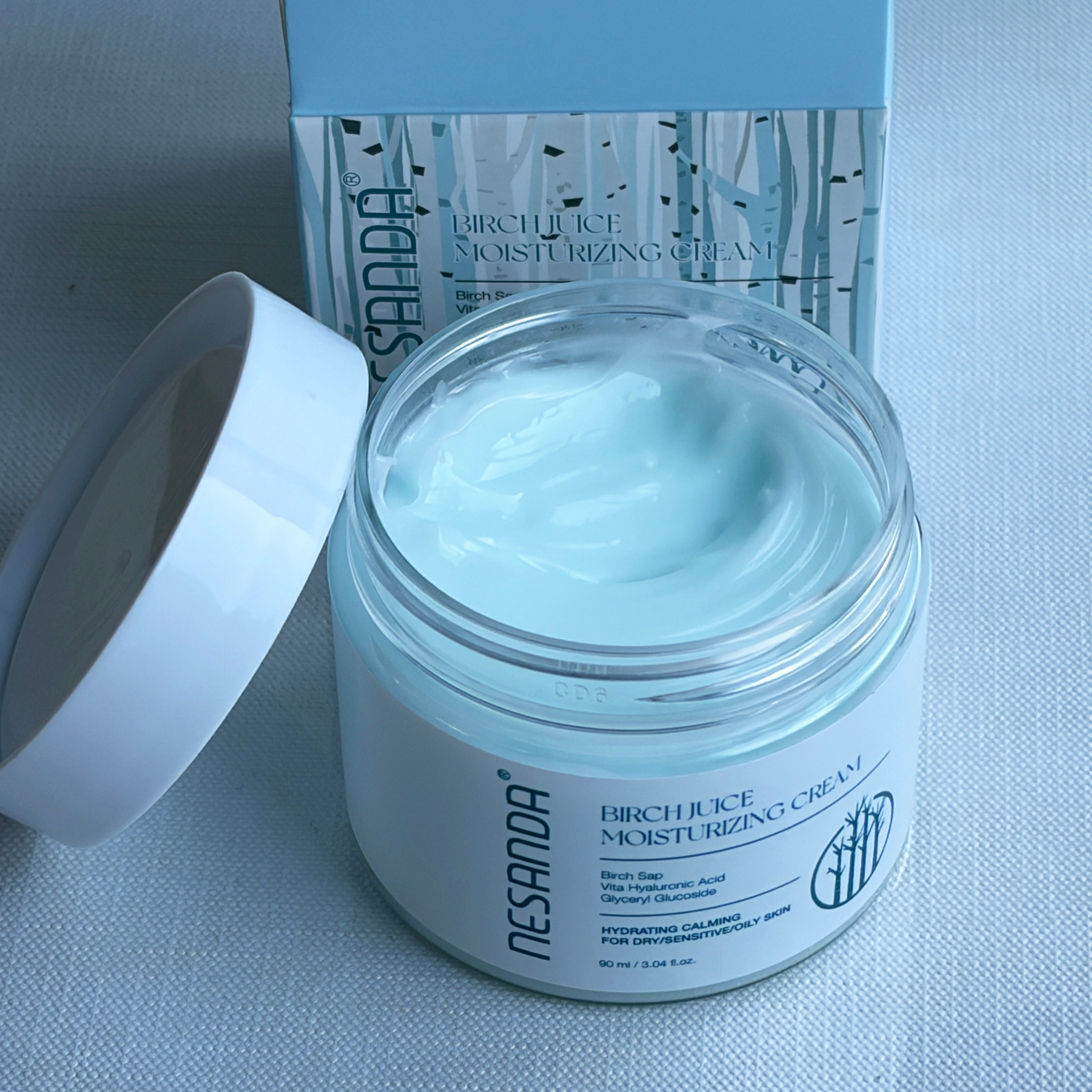 Birch Sap Hydrating Face Cream with Hyaluronic Acid – Daily Moisturizer for Dry & Sensitive Skin