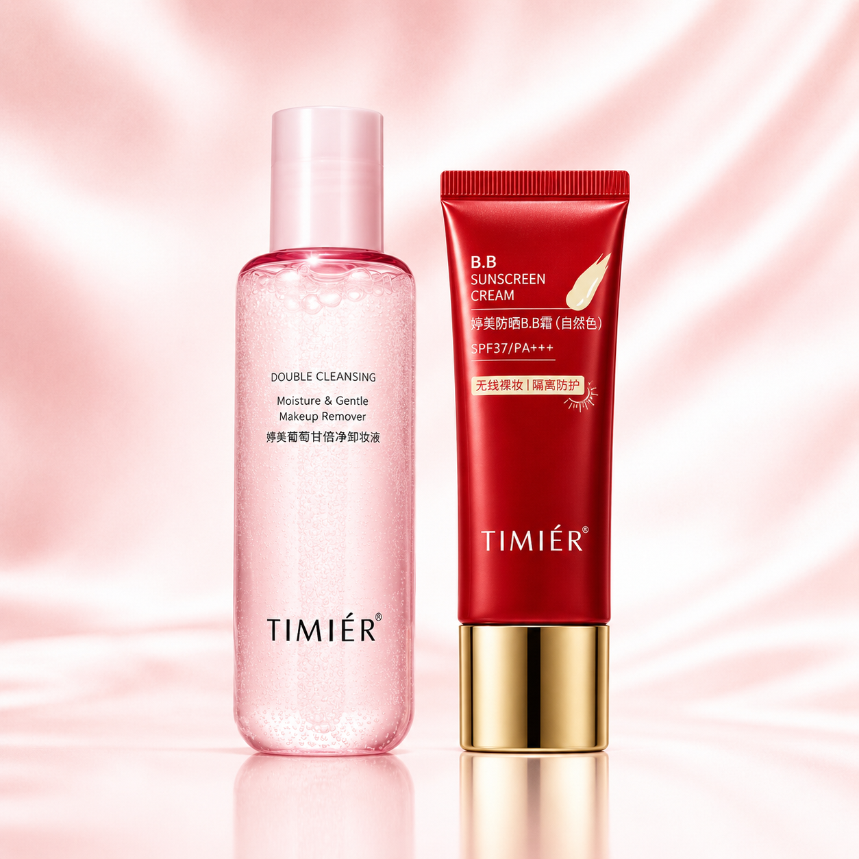 Double Cleansing Skincare Set – Makeup Remover & SPF 37 BB Sunscreen Cream