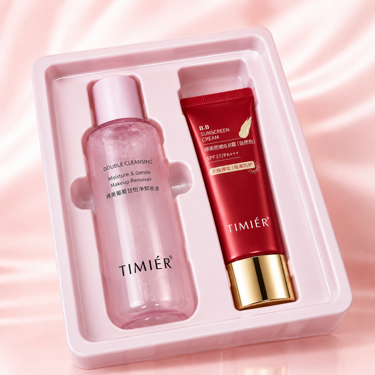 Double Cleansing Skincare Set – Makeup Remover & SPF 37 BB Sunscreen Cream