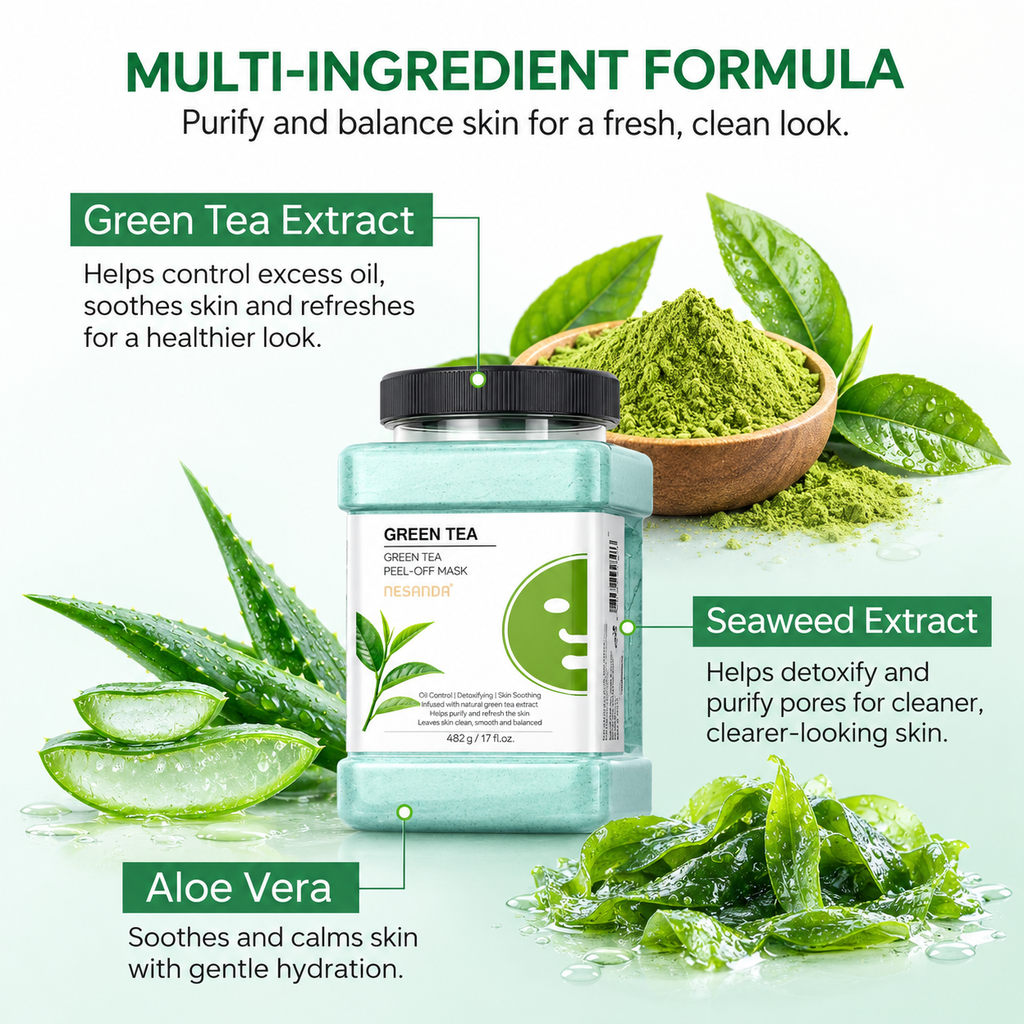 Green Tea Peel-Off Face Mask – Refreshing & Hydrating Facial Mask
