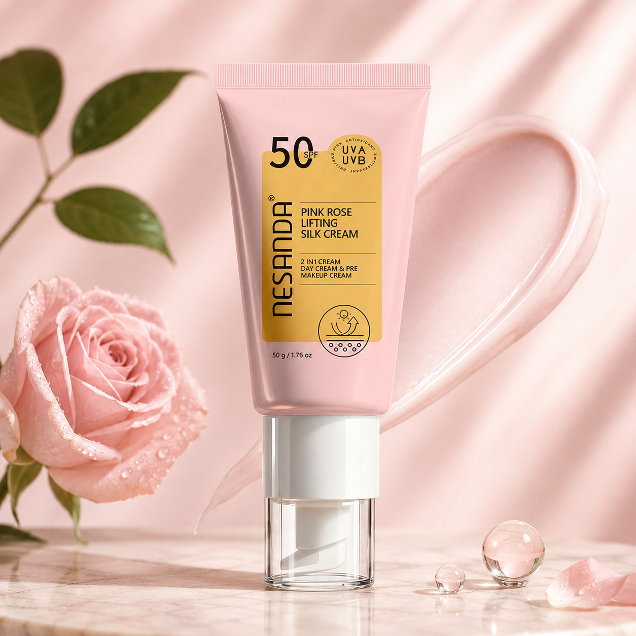 Pink Rose Silk Moisturizer – Hydrating Daily Face Cream for Soft, Smooth & Radiant-Looking Skin