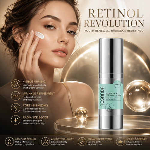 0.1% Retinol Serum – Smoothing & Firming Facial Serum for Refined-Looking Skin
